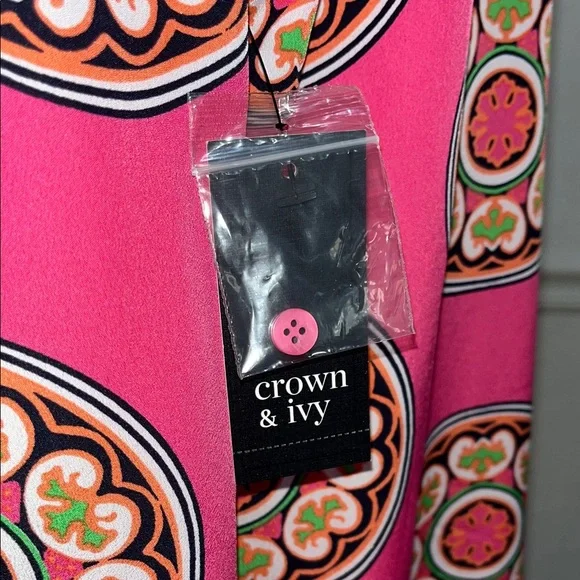 Crown & Ivy Pink Patterned Dress - Picture 11 of 12